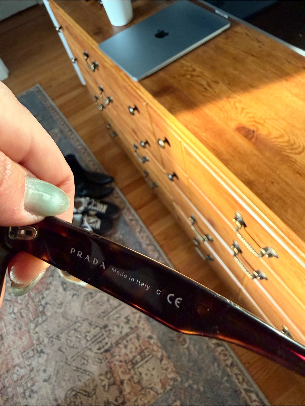 Prada Tortoiseshell Frame Sunglasses with Dark Lenses - Picture 5 of 6